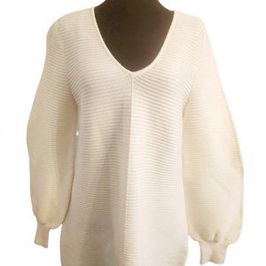 Alfani v-nk ribbed tunic sweater